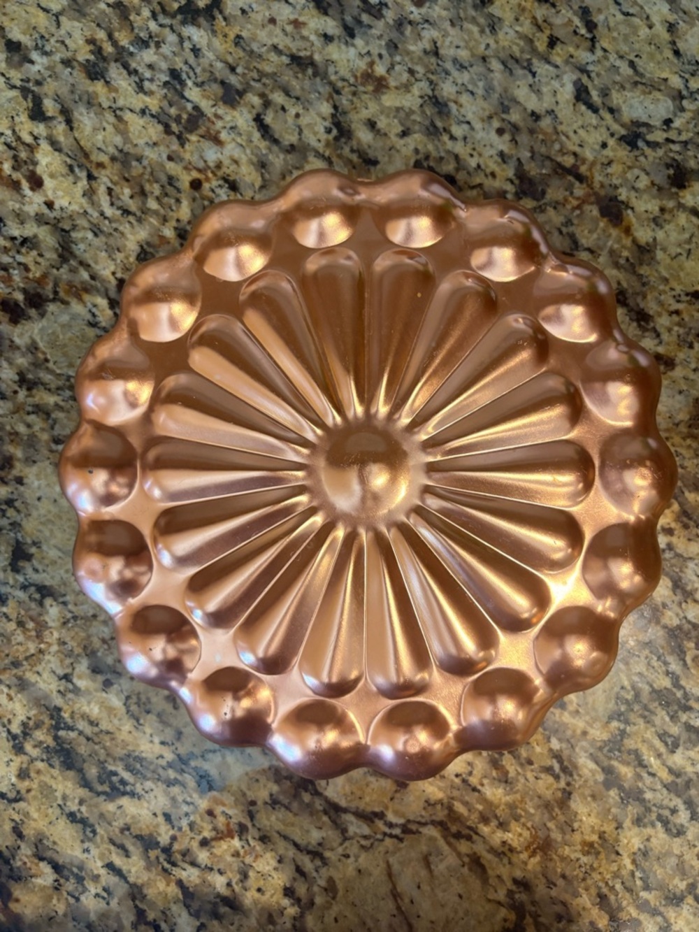 Copper-Colored Decorative Fluted Baking Mold